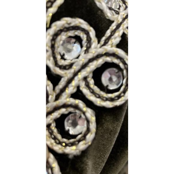 Victor Costa Jacket Regencycore Glam Brown Velvet Embroidered Diamond Accents M - Picture 11 of 16